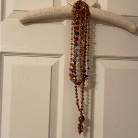 Set of Four Rust and Tan Tone Bead Necklaces - Picture 10 of 11